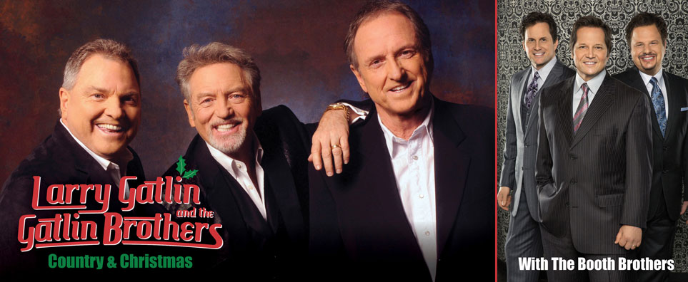 Photo of Larry Gatlin and Gatlin Brothers with Booth Brothers for the Shipshewana Event